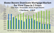 Home buyers dominate mortgage market spurred by low mortgage rates and home prices